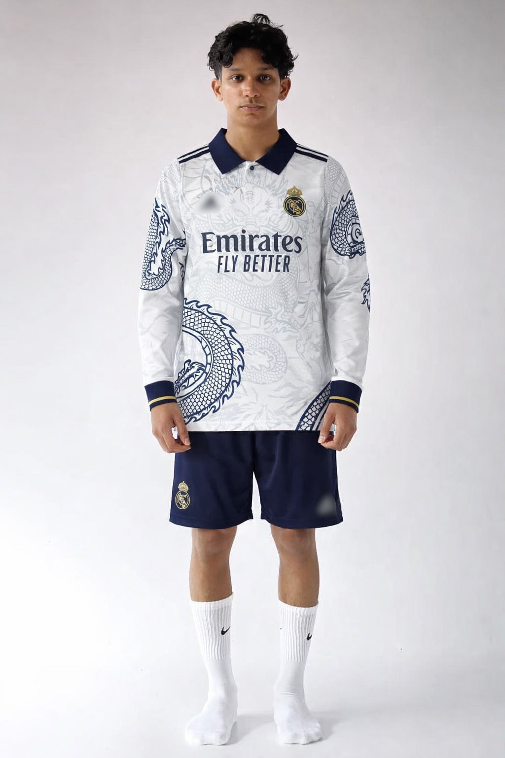 CUSTOM- Real Madrid Dragon Edition Full Sleeve (White) - Set Version