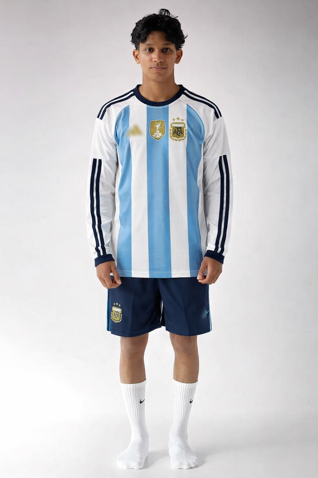CUSTOM- Argentina 26 Home Full Sleeve - Set Version