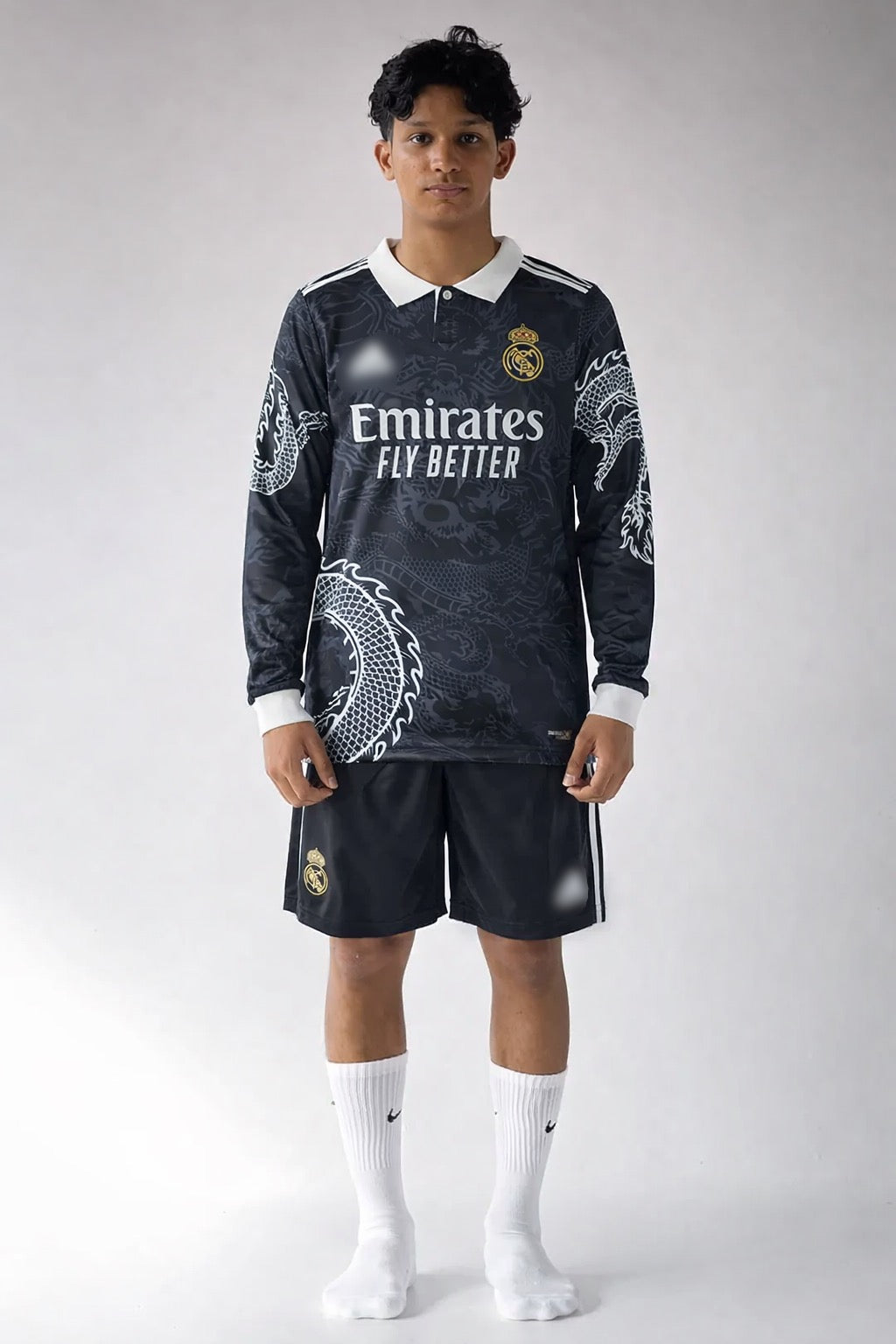 CUSTOM- Real Madrid Dragon Edition Full Sleeve (Black) - Set Version