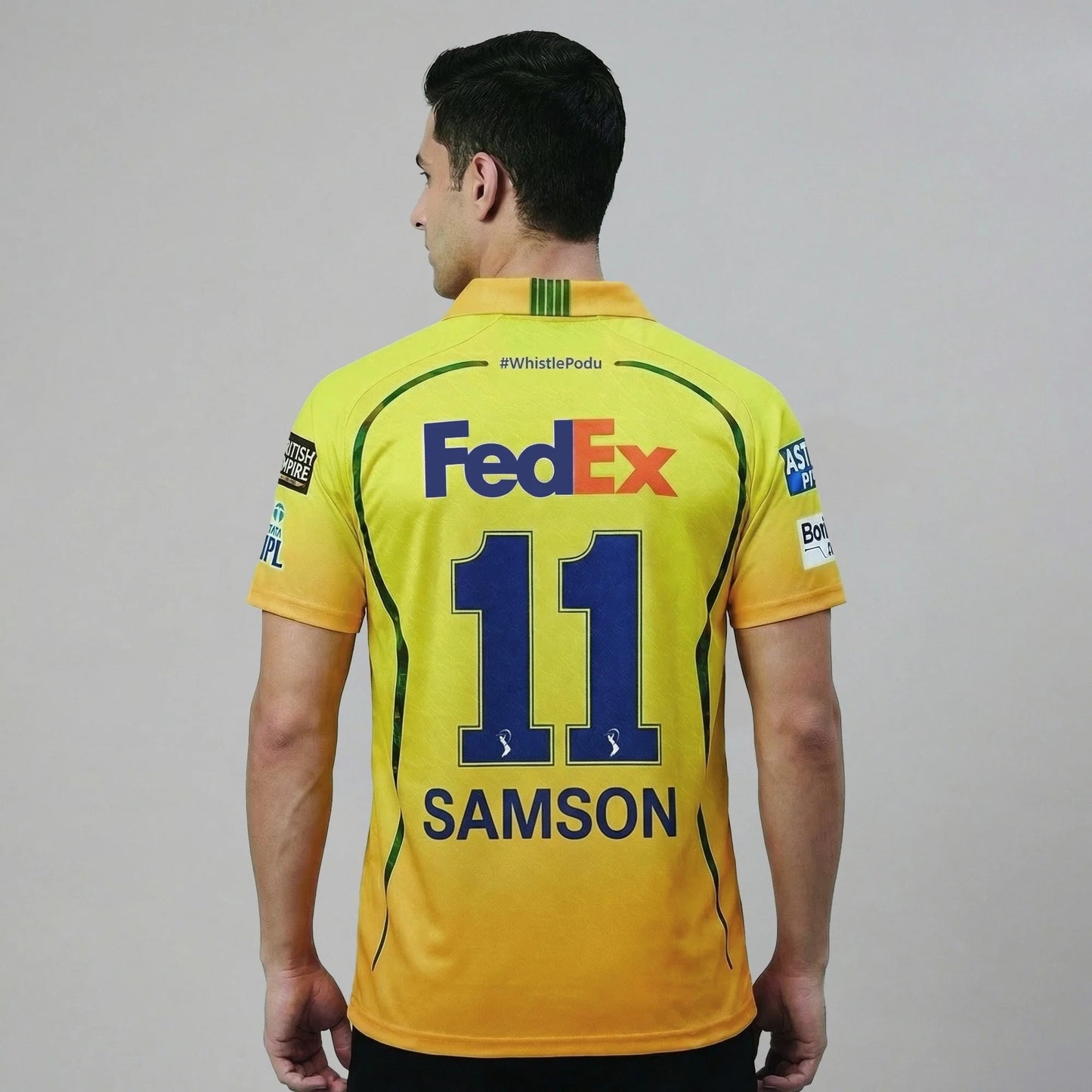 CUSTOM- CSK Samson IPL Jersey (Indian made)